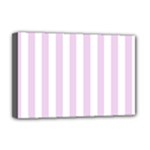 Vertical Stripes - White and Thistle Violet Deluxe Canvas 18  x 12  (Stretched)