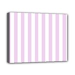 Vertical Stripes - White and Thistle Violet Canvas 10  x 8  (Stretched)