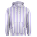 Vertical Stripes - White and Pale Lavender Violet Men s Pullover Hoodie