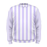 Vertical Stripes - White and Pale Lavender Violet Men s Sweatshirt