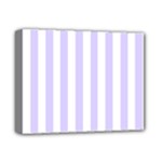 Vertical Stripes - White and Pale Lavender Violet Deluxe Canvas 14  x 11  (Stretched)