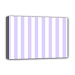 Vertical Stripes - White and Pale Lavender Violet Deluxe Canvas 18  x 12  (Stretched)