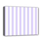 Vertical Stripes - White and Pale Lavender Violet Deluxe Canvas 20  x 16  (Stretched)
