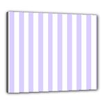 Vertical Stripes - White and Pale Lavender Violet Canvas 24  x 20  (Stretched)