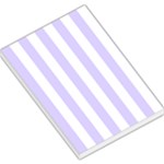 Vertical Stripes - White and Pale Lavender Violet Large Memo Pads