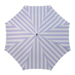 Vertical Stripes - White and Pale Lavender Violet Golf Umbrella
