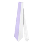 Vertical Stripes - White and Pale Lavender Violet Necktie (One Side)