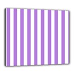 Vertical Stripes - White and Lavender Violet Canvas 24  x 20  (Stretched)