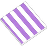 Vertical Stripes - White and Lavender Violet Small Memo Pads