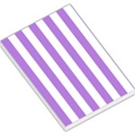 Vertical Stripes - White and Lavender Violet Large Memo Pads