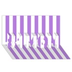 Vertical Stripes - White and Lavender Violet #1 MOM 3D Greeting Cards (8x4)