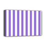 Vertical Stripes - White and Dark Pastel Purple Deluxe Canvas 18  x 12  (Stretched)