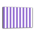 Vertical Stripes - White and Dark Pastel Purple Canvas 18  x 12  (Stretched)