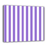 Vertical Stripes - White and Dark Pastel Purple Canvas 24  x 20  (Stretched)