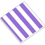 Vertical Stripes - White and Dark Pastel Purple Small Memo Pads