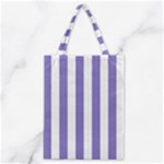 Vertical Stripes - White and Ube Violet Classic Tote Bag