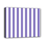 Vertical Stripes - White and Ube Violet Canvas 10  x 8  (Stretched)