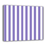 Vertical Stripes - White and Ube Violet Canvas 24  x 20  (Stretched)