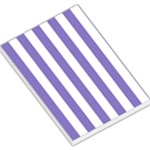 Vertical Stripes - White and Ube Violet Large Memo Pads