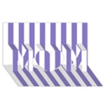 Vertical Stripes - White and Ube Violet MOM 3D Greeting Card (8x4)