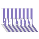 Vertical Stripes - White and Ube Violet #1 MOM 3D Greeting Cards (8x4)