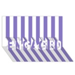 Vertical Stripes - White and Ube Violet ENGAGED 3D Greeting Card (8x4)