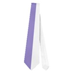 Vertical Stripes - White and Ube Violet Necktie (One Side)