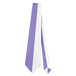 Vertical Stripes - White and Ube Violet Necktie (Two Side)