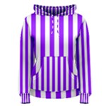 Vertical Stripes - White and Violet Women s Pullover Hoodie
