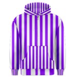 Vertical Stripes - White and Violet Men s Zipper Hoodie