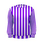 Vertical Stripes - White and Violet Women s Sweatshirt