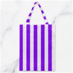 Vertical Stripes - White and Violet Classic Tote Bag
