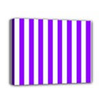 Vertical Stripes - White and Violet Deluxe Canvas 14  x 11  (Stretched)