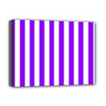 Vertical Stripes - White and Violet Deluxe Canvas 16  x 12  (Stretched)