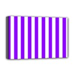 Vertical Stripes - White and Violet Deluxe Canvas 18  x 12  (Stretched)