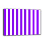 Vertical Stripes - White and Violet Canvas 18  x 12  (Stretched)