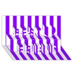 Vertical Stripes - White and Violet Best Friends 3D Greeting Card (8x4)