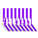 Vertical Stripes - White and Violet #1 MOM 3D Greeting Cards (8x4)