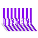 Vertical Stripes - White and Violet BEST SIS 3D Greeting Card (8x4)