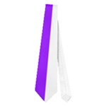 Vertical Stripes - White and Violet Necktie (One Side)