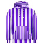 Vertical Stripes - White and Indigo Violet Men s Pullover Hoodie