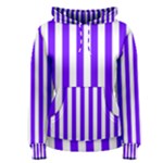 Vertical Stripes - White and Indigo Violet Women s Pullover Hoodie