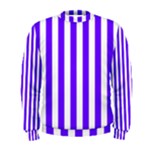 Vertical Stripes - White and Indigo Violet Men s Sweatshirt