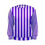 Vertical Stripes - White and Indigo Violet Women s Sweatshirt