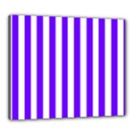 Vertical Stripes - White and Indigo Violet Canvas 24  x 20  (Stretched)
