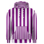 Vertical Stripes - White and Purple Violet Men s Pullover Hoodie