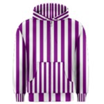 Vertical Stripes - White and Purple Violet Men s Zipper Hoodie