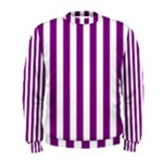 Vertical Stripes - White and Purple Violet Men s Sweatshirt