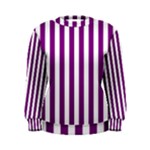 Vertical Stripes - White and Purple Violet Women s Sweatshirt