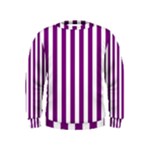 Vertical Stripes - White and Purple Violet Kid s Sweatshirt